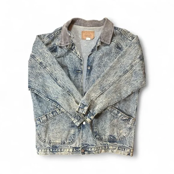Palmetto’s Women’s Vintage Denim Jacket Acid Wash Size Large - Picture 7 of 9